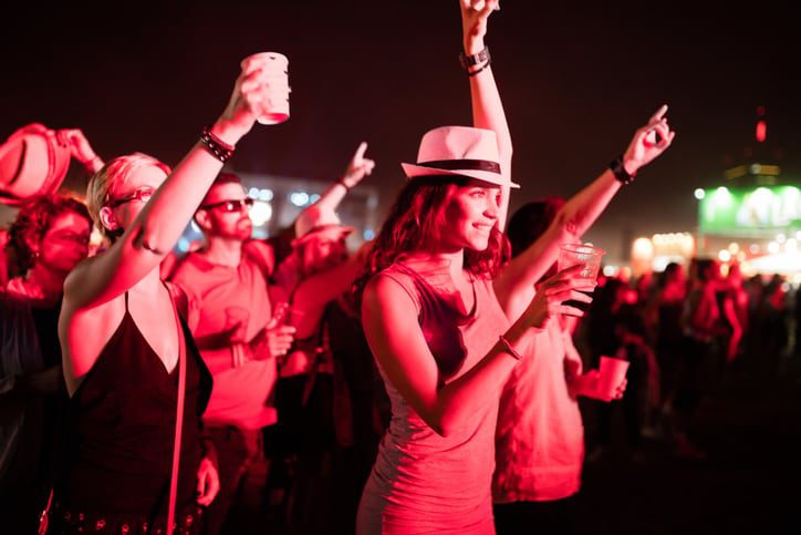 Cheerful festival goers at CCMF Myrtle beach